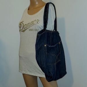 Bath & Body Works Rare DENIM Tote Bag w/front pocket